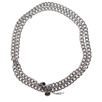 Michael Kors Damens Silberner Metallg&uuml;rtel