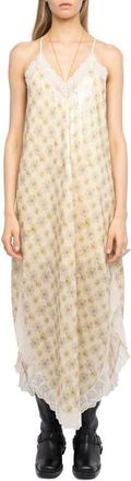 Zadig&Voltaire Ristyl Mirror Flowers Sequin Slipdress in Vanille at Nordstrom, Size X-Small