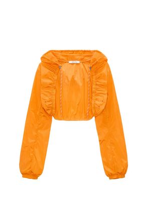 Dorothee Schumacher Womens Sporty Coolness Hooded Armcover Top In Orange