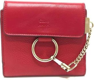 Chlo&eacute; Pre-owned Wallets, female, Red, Size: ONE SIZE Pre-owned Leather Wallet