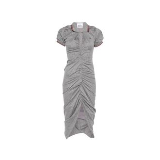 Vivienne Westwood Pulling Jurk - Dames - Casual kleedjes - Grijs - XS - Katoen - Kleedjes