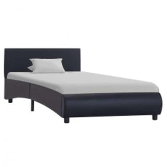 vidaXL Vidaxl - Estructura De Cama Con Led Cuero Sint&eacute;tico Negro 100x200 Cm