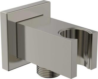 Ideal Codo De Conexi&oacute;n A Pared Rain Con Soporte De Ducha Cuadrado Silver Storm Standard