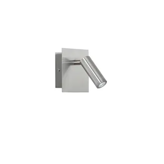 Luce-Ambiente-Design aplique Led Dickens en Metal Negro Con Punto de Luz Orientable Luz C&aacute;lida