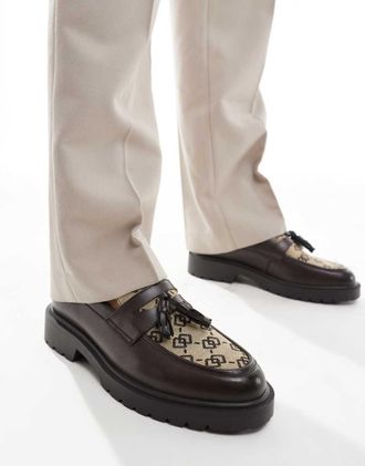 Asos Mocassini beige con monogramma-Neutro