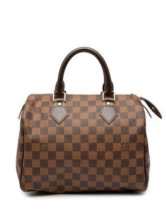 Louis Vuitton Borsa Boston Speedy 25 in tela Damier Ebène 2010 - Marrone