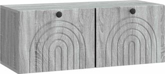 vidaXL Mueble Para Tv De Pared Gris Sonoma 78,5 X 31 X 30 Cm Vidaxl