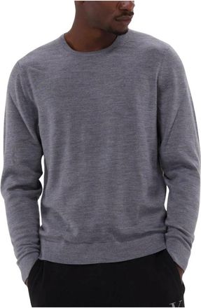 Calvin Klein Superior wollen trui met ronde hals - Heren - Ronde hals truien - Grijs - S - Wol - Truien & Vesten