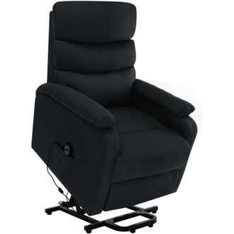 vidaXL Sill&oacute;n De Masaje Elevable Tela Negro Vidaxl