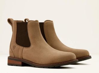 Ariat Ariat Wexford 10061290 Boots Mens Caramel Suede Round Toe Chelsea ZOGG1365