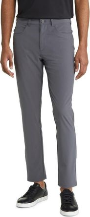 Mizzen+Main Helmsman Five-Pocket Performance Pants in Charcoal Solid at Nordstrom, Size 32 X 34