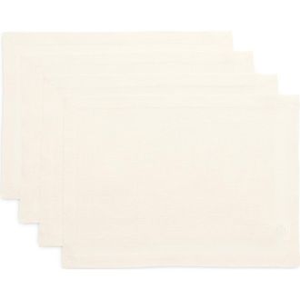 Solino Home Linen Placemats - Fete, 14 x 19 in Ivory at Nordstrom, Size Medium