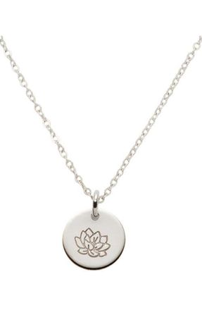 Made by Mary July Birth Flower Necklace in Silver at Nordstrom, Size Medium