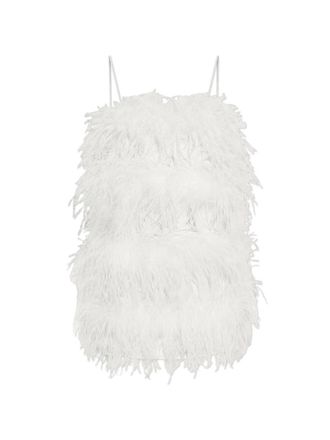 Os&eacute;ree Bridal Satin Mini Dress Full Plumage