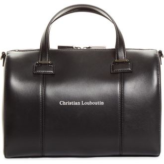 Christian Louboutin Small Tactical Leather Duffle Bag in Bk01 - Black at Nordstrom