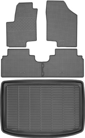 OEM Juego De Alfombrillas De Goma Para Coche Y Alfombrilla Para Maletero Para Hyundai Ix20 Minivan (2010-2017)