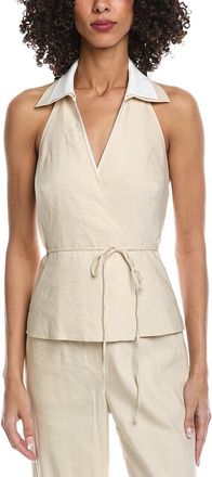 SIMKHAI Campbell Linen-Blend Top