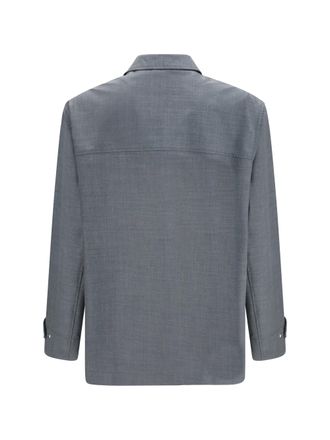 Brunello Cucinelli Mens Virgin Wool Jacket With Pockets C004 Fleece Ovis Aries