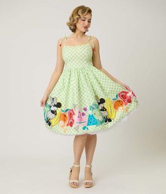 Unique Vintage 1950s Bobbie Swing Dress in Green Gingham at Nordstrom, Size X-Small