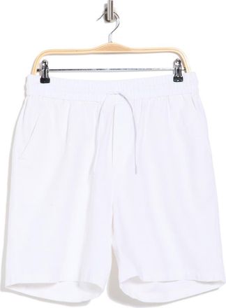 Les Deux Otto Linen & Cotton Shorts in White/White at Nordstrom Rack, Size X-Large