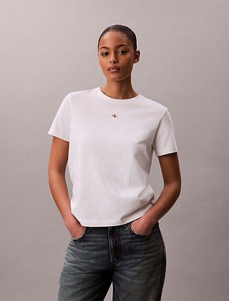 Calvin Klein T-shirt van zacht katoen met embleem