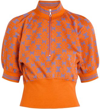 Dries Van Noten Hessium Patterned Knit top - Orange - S (UK8-10 / S)