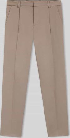 HUGO BOSS Slim Fit Bundfaltenhose aus Baumwoll-Mix Modell GENRICH in Hellbraun, Gr&ouml;&szlig;e 102
