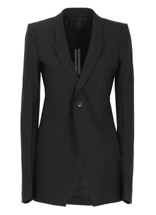 Rick Owens Black Peak Lapel Blazer