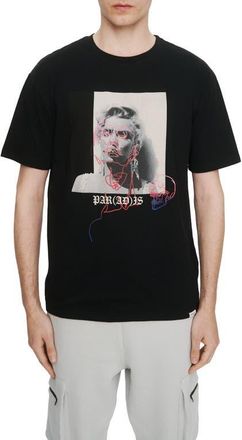 Eleven Paris Short Sleeve Graphic Tee in Jet Black at Nordstrom, Size Large