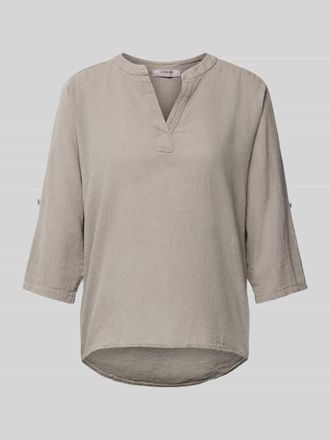 Zabaione Bluse mit 3/4-Arm Modell Do44nna in Taupe, Gr&ouml;&szlig;e S