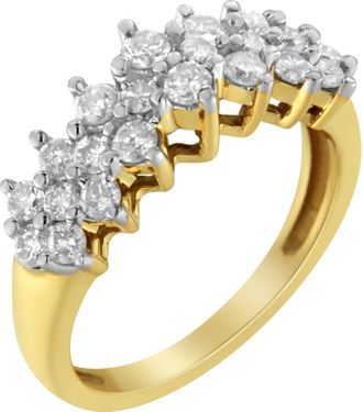 House of Brilliance 10K Yellow Gold 1.0 Cttw Round Diamond Ring at Nordstrom, Size 7