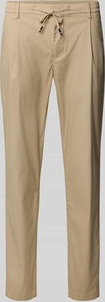 Tommy Hilfiger Tapered Fit Hose aus Baumwoll-Mix in Beige, Gr&ouml;&szlig;e 32/30