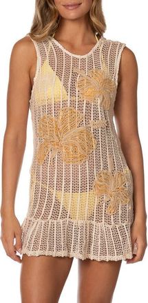 Maaji Sand Dune Grotta Cover-Up Minidress in Light Beige at Nordstrom, Size Medium