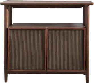 Decoclico Buffet en sólido acacia nogal y tatami koben