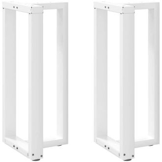 vidaXL Patas Para Mesa De Bar En Forma De T (2 Unidades), Color Blanco, 50 X 35 X (90-91) Cm, Acero Vidaxl
