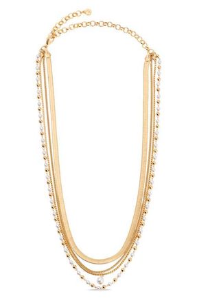 Ettika All the Chains Layered Necklace in Gold at Nordstrom