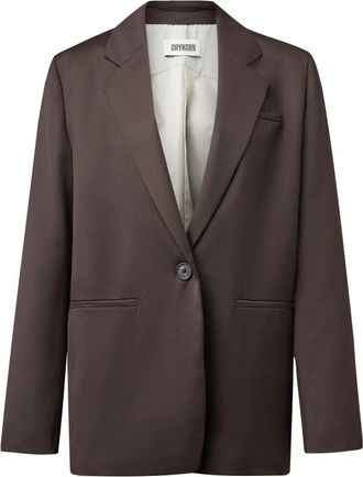 Drykorn Mowtie Blazer - Dames - Blazers - Bruin - M - Wol - Jassen