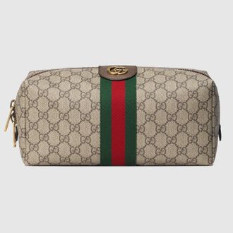 Gucci Savoy Medium Toiletry Case, Beige, GG Canvas
