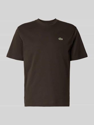 Lacoste Regular Fit T-Shirt aus reiner Baumwolle in Dunkelbraun, Gr&ouml;&szlig;e XXL