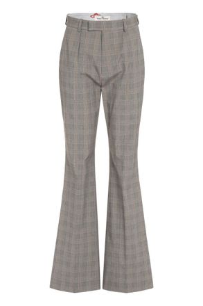Vivienne Westwood Grey Flared Flat Front Pants
