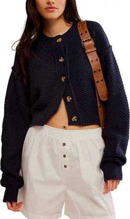 Free People Lila Cardigan In Sky Captain