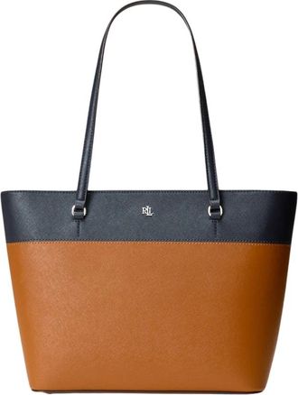 Ralph Lauren Tassen, Dames, Bruin, ONE Size, Leer, Karly Shpper-Tote-Medium