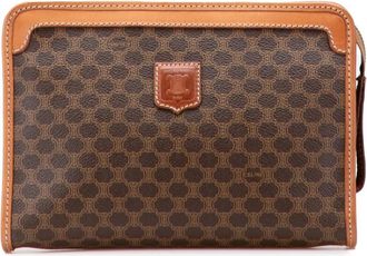 Celine Pre-owned Clutches, female, Brown, Size: ONE SIZE Pre-owned Printed Document Holder