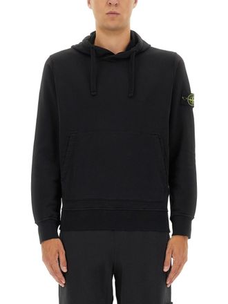 Stone Island Black Regular Solid Hoodie