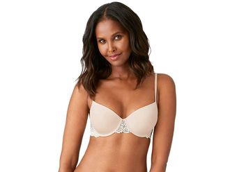 Wacoal Petite Embrace Lace Push-Up Bra 75891 Womens Bra Natural Nude/Ivory : 32AA, Nylon/Spandex