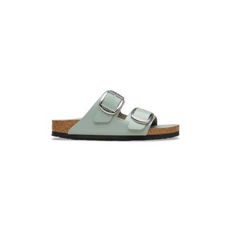 Birkenstock Slippers - Dames - Sandalen - Groen - 37 EU - Leer - Schoenen