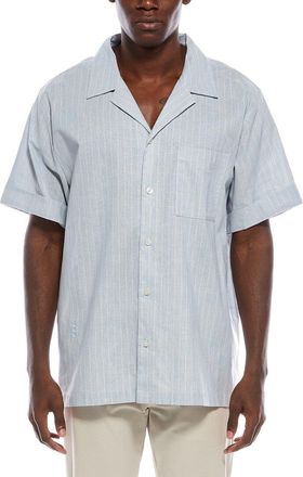 SIMKHAI Simkhai Poe Linen-Blend Camp Shirt