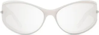 Givenchy 75mm Oversize Oval Sunglasses in White/Other /Smoke Mirror at Nordstrom