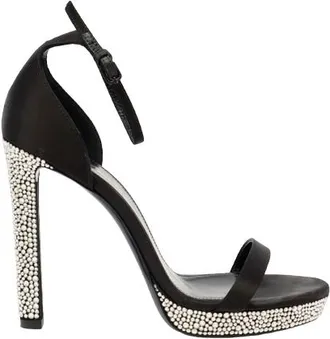 Saint Laurent Crystal Embellished Sandals Size 39