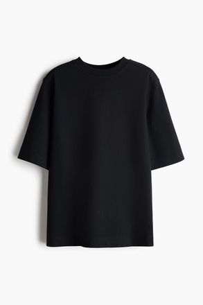 H&M Pima Cotton T-shirt in Black at Nordstrom, Size X-Large